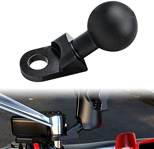 Head Adapter Ball Base Fits for RAM Mounts Ball Mount Base Suitable for Motorcycle Mirror Frame Double Socket Arm Cell Phone Holder with 1 Ball Socket