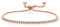 Aka Gioielli® - Bracciale Tennis Donna in Argento 925 Placcato Oro Rosa con Zirconi Taglio Diamante, lunghezza regolabile