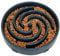 LEACOOLKEY Large Slow Feeder Dog Bowl,Maze Interactive Slow Eating Bowl,Anti Gulping Healthy Eating,Stop Bloat Slow Down Feeding Dishes for Medium/Big Dogs(Dark blue)