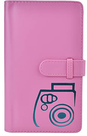 MUZIRI KINOKOO Album fotografico con 256 tasche per 3 Fuji Instax Mini 9 Fotocamera in pelle PU Album Rosa