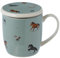 Puckator Down on The Farm Horses Infuser Tea Coffee Mug Set with Lid - Funny Home Accessories - Cute Gifts for Girlfriend - Large Mugs for Men Women Hot Drinks - Cute Cups Presents Secret Santa Gift
