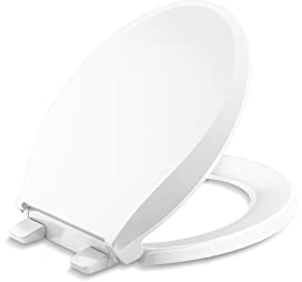 KOHLER 4639-RL-0 Cachet ReadyLatch Quiet Close Round Toilet Seat, White