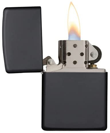 Zippo Feuerzeug Benzinfeuerzeug Sturmfeuerzeug Inkl. Crystal Balls (Schwarz Matt)