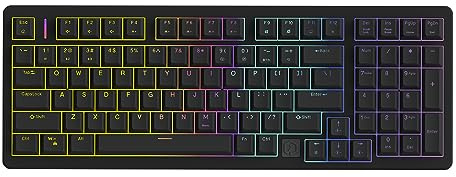 IROK FE98Pro - Teclado mecánico inalámbrico RGB intercambiable en caliente, teclado para juegos de tres capas de amortiguación de 98 teclas, retroiluminación personalizable, USB-C/2.4 GHz/Bluetooth