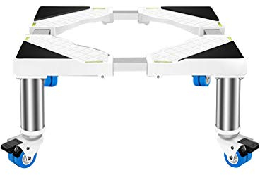 Mobile Lavatrice Base con 4 Ruote Frigorifero Congelatore Ruote Carrello Regolabile L/L 45-65cm Asciugatrice E Piani Frigorifero Lavatrice Accessori Frigorifero Supporto Rimovibile