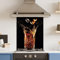 Premium 60 cm x 75 cm Old Fashioned Glass 6mm Kitchen Splashback Heat Resistant Toughened Polished Edges - Back Splash Back Coloured Hob Painted Tempered Splashback