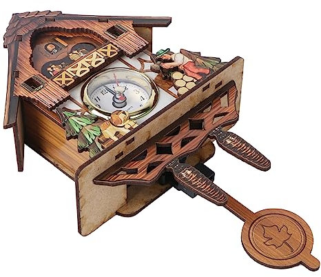 Garneck Vintage Holz Wanduhr Retro Stille Kreative Holz-wanddekoration Für Wohnzimmer Schlafzimmer Büro Ohne Batteriebetrieb