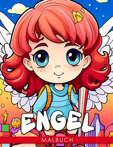 Engel Malbuch für Kinder: Entdecke die Welt der Farben und Winkel mit 50 illustrierten Seiten für Kinder im Alter von 5-12 Jahren! Perfekt zum Lernen und Spaß haben.