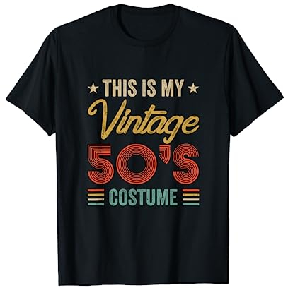Vintage 50er Jahre Kostüm 50er Jahre Outfit 1950er Jahre Mode 50 Mottoparty T-Shirt
