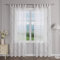 Delien Gardinenschals Ausbrenner Transparente Gardinen mit Schlaufen Modern »Wellen« Fenster Gardinen Wohnzimmer Flächenvorhänge Schlaufenschals Vorhang mit Wellenmuster 1 St. Weiß,BxH 140x175cm