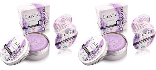 Luvia Pinselreiniger Kosmetik - Brush Soap Flieder – Zur Kosmetik-Pinsel-Reinigung - Beauty-Blender Seife - 100g XXL Schminkpinsel Reiniger Brush Cleaner For Makeup (Packung mit 2)