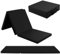 KOMFOTTEU Gymnastikmatte faltbar, Weichbodenmatte 180x60x5cm Fitnessmatte, Turnmatte dick mit Tragegurt, 3-Fach Yogamatte Sportmatte rutschfest für Yoga Fitness Training (Schwarz)