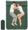 Aptliton Inflating Sleeping Pad for Camping, 10cm Thickness Camping Mat with Built-in Foot Pump, Inflatable Sleeping Mat with Pillow for Backpacking, Camping, Hiking (Dark Green)