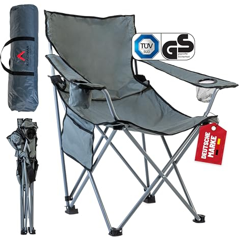 Atacama Angelstuhl Campingstuhl Faltbar Robust, Faltbar & Komfortabel für Outdoor, Camping, und Anglerstuhl - Faltstuhl Camping Stuhl - Leichtgewicht Campingstühle - Klappstuhl Camping bis 150 kg