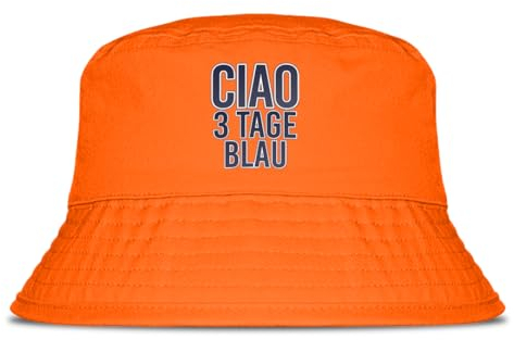 Prozente Momente Ciao 3 Tage Blau Fischerhut | Anglerhut | Sonnenhut | Sommer | Party | Lustige Sprüche | OneSize | Malle | Urlaub | Orange