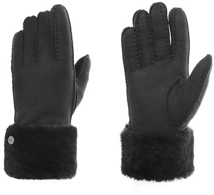 PEARLWOOD Damen Handschuh Emma aus Schaffell | Schwarz Größe L