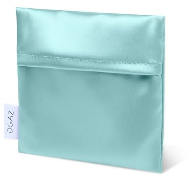 DGAZ Menstruationstasche Damen, Seiden Mini Kosmetiktasche, Blue Zephyr | Hochwertiger Satin, Elegantes Design