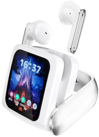 Écouteurs Bluetooth avec Écran Tactile - Sans Fil pour iPhone Android - Intra-Auriculaires pour le Travail et le Sport