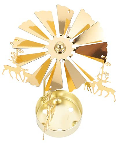 PRETYZOOM Goldener Elch-kerzenständer Elch-drehkerzenhalter Elch-drehkerzenständer für Romantisches Abendessen