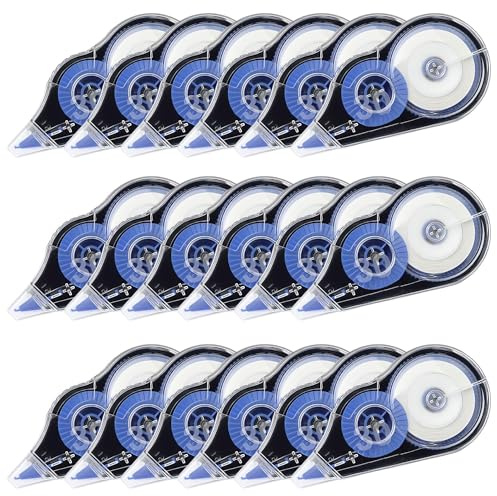 Elepl 18 Pièces Souris Correcteur Blanc 30m*5mm Ajout de Longueur Correcteur Correcteur Souris Effaceur Correcteur pour Fourniture Scolaire École Bureau Correcteur Souris (Bleu)