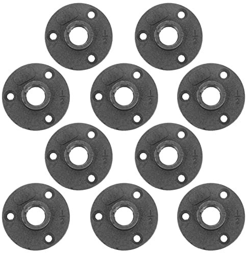 ORFOFE 10stücke Temperguss Beschläge Flansche Dekorative Boden Flansch Platten Für Möbelregaldekor Diy-projekte