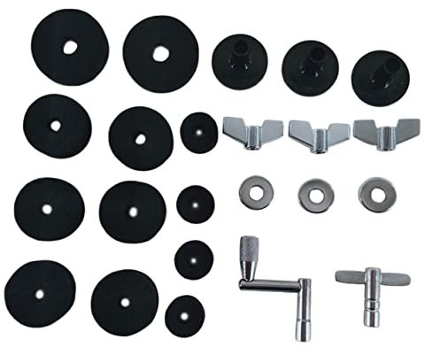 VICASKY 1set Feltini Antiscivolo Per Batteria Di Accessori Per Kit Batteria Migliora La Qualità Del Suono e Protegge Piatti Compatibile Con La Maggior Dei Kit Percussivi