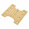 Solid Brass Parliament Hinge in Polished Brass Finish, Enables The Door to Project Over Architraves, Dado Rail, Window Boards or Downpipes 102mm x 102mm x 4mm (Each)
