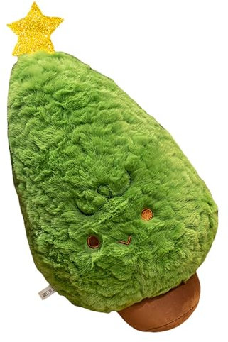 Cuscino a forma di albero di Natale, in peluche, per feste, 30,5 cm