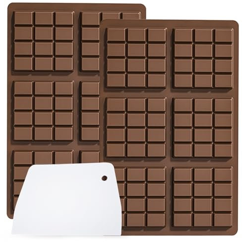 Moule Tablette Chocolat, Moule Silicone Chocolat, pour Barres énergétiques (2, YH917)