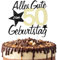 JIEYAO Torten Deko 50 Geburtstag,Glitzer Tortendeko Alles Gute zum Geburtstag 50 Cake Topper 50th Birthday Kuchendeko 50. Geburstagstorte Deko Gold Schwarz Frauen Männer(50)