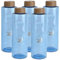 5er Set Acala Trinkflasche Grip 0,8 L- Blau aus Tritan