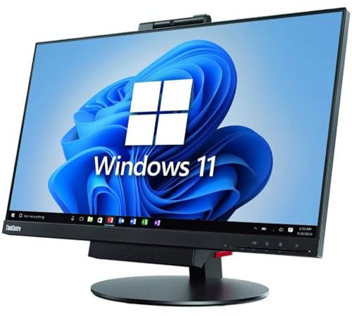 Lenovo Kit All in One ThinkCentre, monitor TIO 22 Gen3 Full HD IPS, PC M920Q Tiny, procesador Core i5-8400T, memoria RAM 16 GB, disco SSD 512 GB, cámara web, Win 11 Pro (reacondicionado)