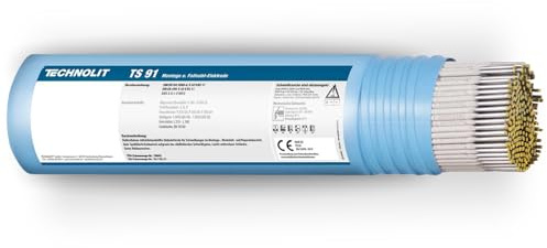 TECHNOLIT TS 91 Allround-Elektrode 3,25mm 5kg | Rutilzellulose | Schweißelektroden für Stahlbau | Alle Schweißpositionen | Schlacke leicht entfernbar | Ohne Rücktrocknung | DB & TÜV geprüft