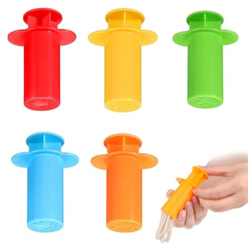 Quesuc 5 Stück Knetwerkzeug, Knete Zubehör Kinder Plastilin Werkzeuge, Diy Kreativ Knetspritzen Set, Knete Modellierwerkzeug Set, Knete Zubehör Play Doh Kit Lernspielzeug Für Kleinkinder