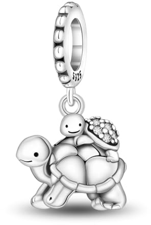 LMLMECREA Charms Anhänger Kompatibel mit Europäische Armbänder | Tiere,Schildkröte,Hund,Katze,Reisen,Eiffelturm,Geschenk für Frauen