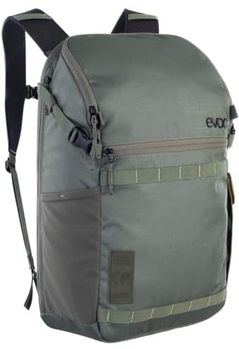 EVOC Travel Backpack 22 Travel Backpack (Hand Luggage Backpack with Top Opening, Laptop Compartment with Side Access, Ergonomic Shoulder Straps, Organiser Compartments, Side Pockets, Volume: 22 L)