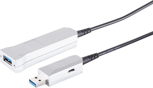 Optical USB-A Extension Cable USB 3.0 – Hybrid AOC – SuperSpeed ??5 Gbit/s – Black – 20 m