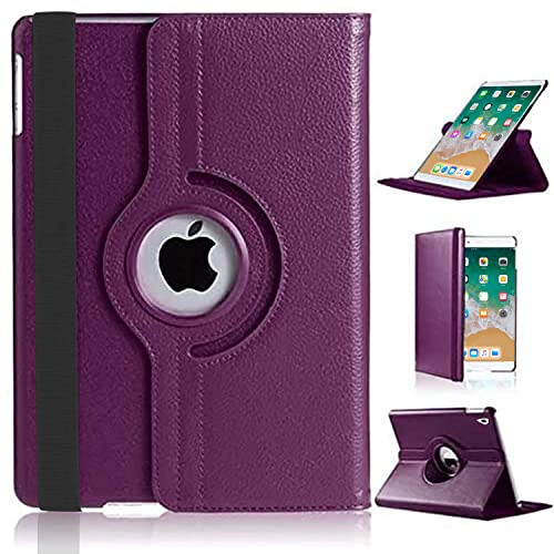 For iPad Air 9.7 Pro 9.7 Air 2 5th 6th Gen 2017/18 Case 360 Rotating Stand | For iPad Air 9.7 inch Case, Multi-Angle Viewing, Auto Wake/Sleep, Smart Folio Kids Protective Cover, PURPLE