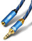EMK Aux Extension Cable, 3.5mm Audio Extension Cable 3M Male to Female[24K Gold-Plated,Hi-Fi Sound] Nylon-Braided Stereo Audio Extension Cord for Smartphone,Tablets,MP3 Players