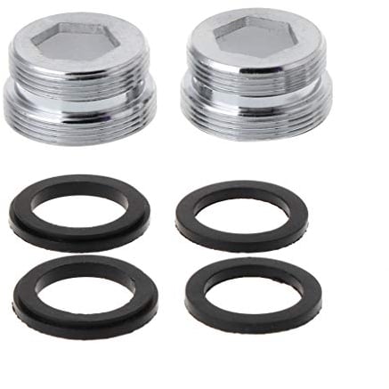 zhiwenCZW 2 Stücke Doppelgewinde Wasserhahn Adapter Transfer M22 Innen M24 Außen Metrisch Feste Stecker Wasserfilter Küche Bad Wasserhahn Teile Zubehör