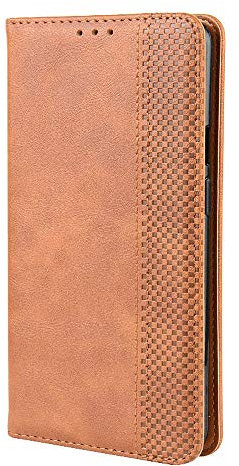 LAGUI Kompatible für Xiaomi Mi Note 10 Pro Hülle, Leder Flip Case Schutzhülle für Handy mit Kartenfach Stand und Magnet Funktion als Brieftasche, braun