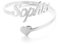 AFSTALR Damen Ring Name Personalisierte, Benutzerdefinierter Ring Silber Eheringe mit Herz Buchstaben Tochter Mutter Geschenk