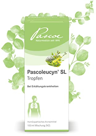 Pascoe Pascoleucyn Tropfen: bei Erkältungskrankheiten - bei akuten Infekten - Abwehrkräfte & Immunsystem stärken - laktosefrei, zuckerfrei & glutenfrei - mit Sonnenhut (Echinacea) - 50 ml