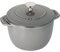 STAUB Marca 1,74 litros de hierro fundido redondo de arroz cocotte, gris, apto para lavavajillas