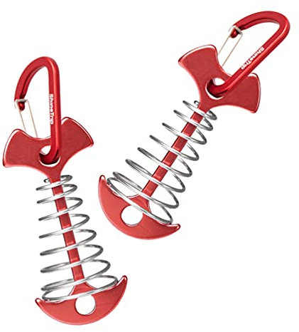 BESPORTBLE Camping Zubehör 2Pcs Fishbone Kabel Heringe Fishbone Zelt Seil Spanner Aluminium Deck Binden Cord Einsteller Spann Zelte Spanner Camping Zubeh?r Outdoor-Zubehör