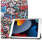 Funda para Tablet LCHDA para iPad 9ª generación 2021 (10,2 pulgadas), ultrafina, ligera, de piel sintética, con función atril y función de encendido y apagado automático
