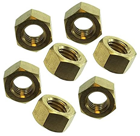 TERF® Dado esagonale M8 M8 (8 mm) in ottone, 10 pezzi