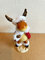Deko-Geschenke-Shop Poly Elch Hirsch Hugo mit Fell farbig mit Schlittschuhe 20 cm 90124
