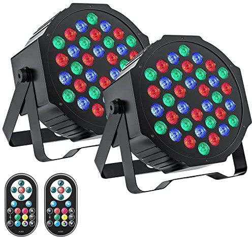 U`King 36 LED RGB Stage Par Lights by Remote DMX Control 2pack