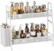EKNITEY Badezimmer-Arbeitsplatten-Organizer-Regal – 2 Etagen, Gewürzregal, Metall, Make-up-Regal, kleiner Parfüm-Organizer für Waschbecken/Schlafzimmer/Wohnzimmer/Küche/Büro